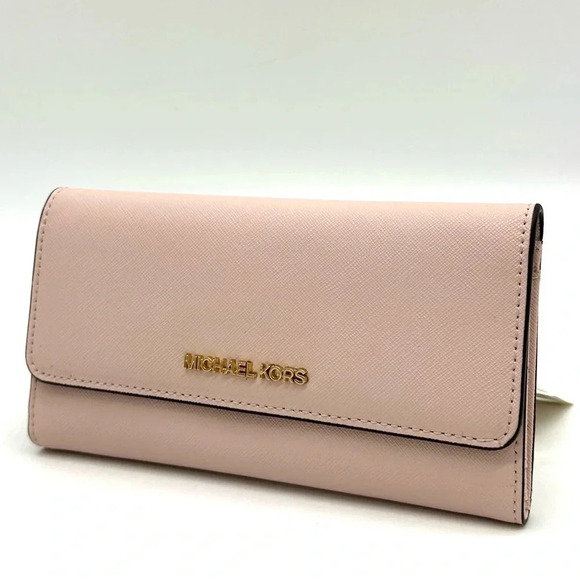 Michael Kors Large Trifold Wallet Vanilla/Brown (NWT) - Picture 2 of 10